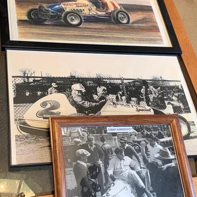 Sprint Car Art Lot Framed/ Signed