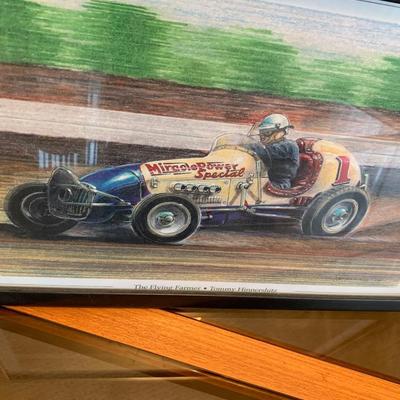 Sprint Car Art Lot Framed/ Signed
