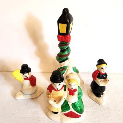 Lot #143 Dept 56 early Snow Village Accessory pieces - early