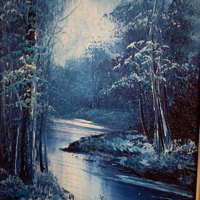 Oil On Canvas Signed / Gold Gilt Framed
