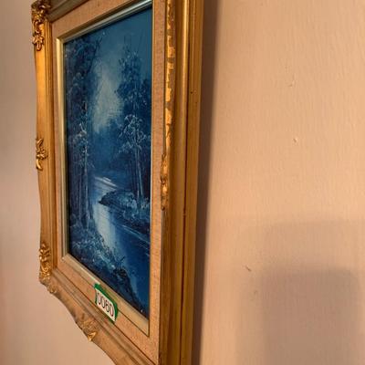 Oil On Canvas Signed / Gold Gilt Framed