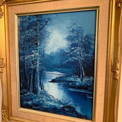 Oil On Canvas Signed / Gold Gilt Framed
