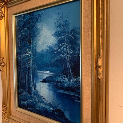 Oil On Canvas Signed / Gold Gilt Framed