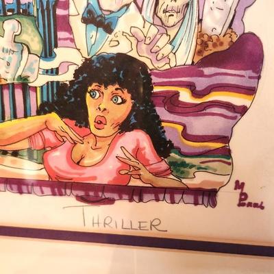 Lot #144 1991-92 Float Sketch - Artist is Manuel Ponce - Double Mat - "Thriller"