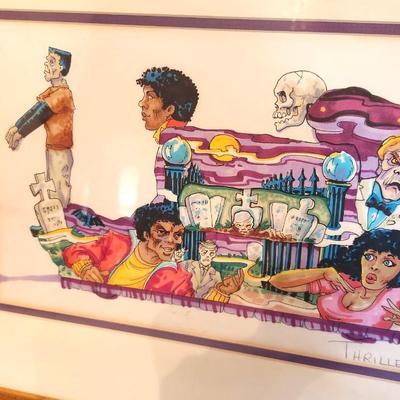 Lot #144 1991-92 Float Sketch - Artist is Manuel Ponce - Double Mat - "Thriller"