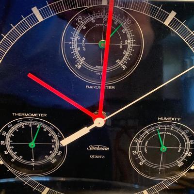 TWO Wall Clocks / Thermometer / Barometer Combos Citizen & Sunbeam