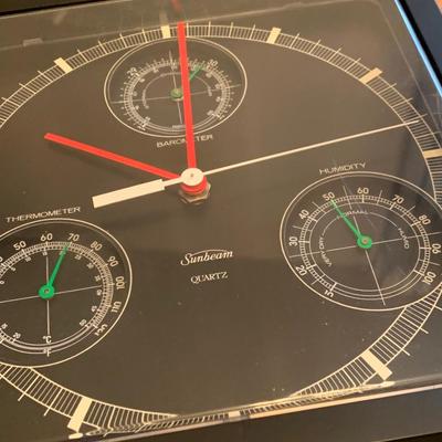 TWO Wall Clocks / Thermometer / Barometer Combos Citizen & Sunbeam