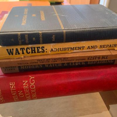 Pocket Watch Horology Vintage Books Lot