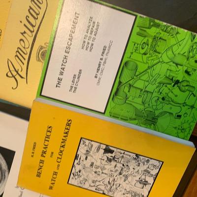 Pocket Watch Horology Vintage Books Lot