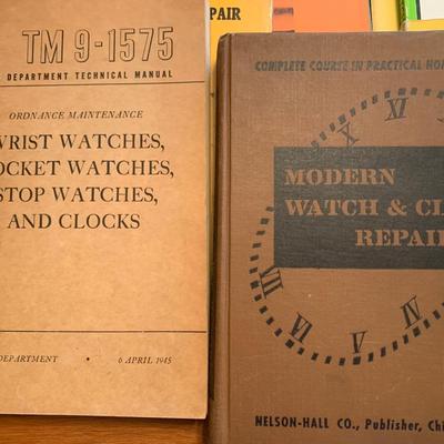 Pocket Watch Horology Vintage Books Lot