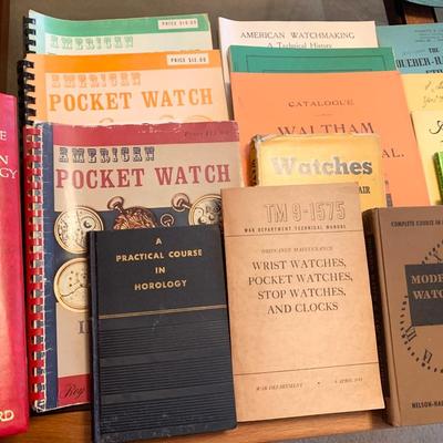 Pocket Watch Horology Vintage Books Lot