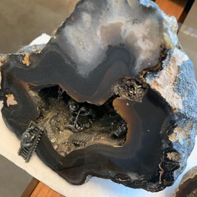 TWO Geode w/ Miners Shadowbox Scenes