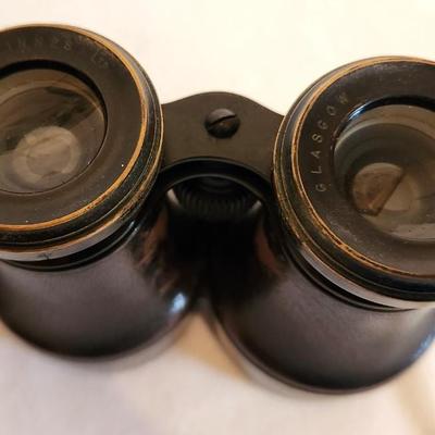 Lot #147 Nice Pair of Old Scottish Binoculars with Base