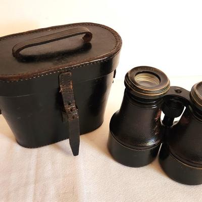 Lot #147 Nice Pair of Old Scottish Binoculars with Base