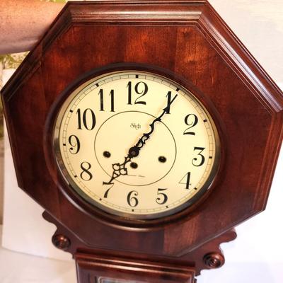 Lot #149 Sligh Wall Clock - Cherry Finish