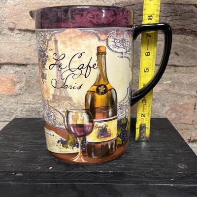 Sale Photo Thumbnail #113: Le Café Paris bowl with stand, pitcher and floral spray