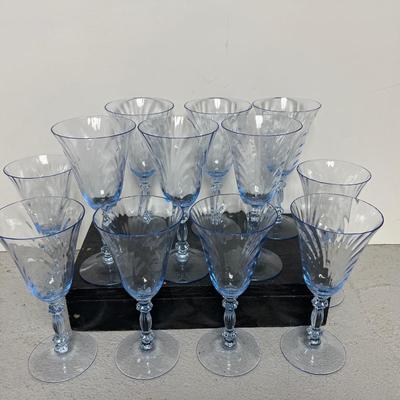 Sale Photo Thumbnail #123: Set of 12!!! Vintage Moonlight Blue Caprice goblets
