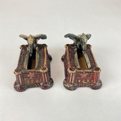 Sale Photo Thumbnail #719: Measurements for both:
4” in length, 3” in height, 2.75” in width