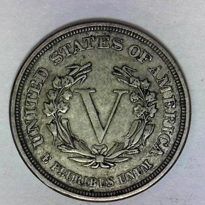 1883 No Cent V Nickel
