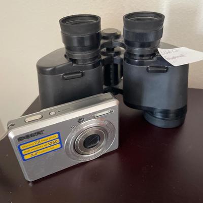 Binoculars and camera