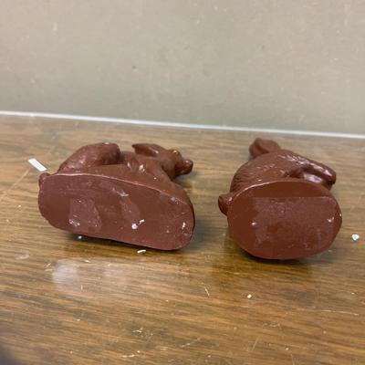 Nice Lot of 2 Ceramic Brown Bunnys
