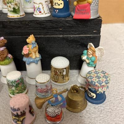 Sale Photo Thumbnail #142: Entire thimble collection and Thimbleville display