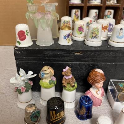 Sale Photo Thumbnail #139: Entire thimble collection and Thimbleville display