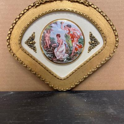 Sale Photo Thumbnail #153: Pair of Sungott porcelain cameos and Fargonard cameo wall hanging