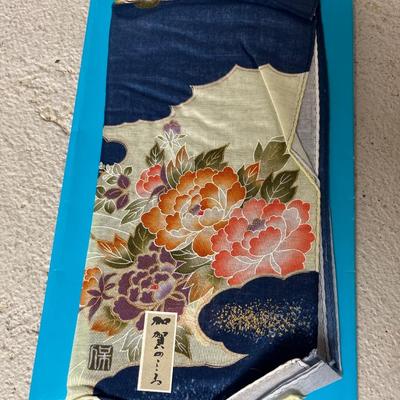 Sale Photo Thumbnail #163: Fun collection! Japanese folding screen and wood block print, and an assortment of handkerchiefs