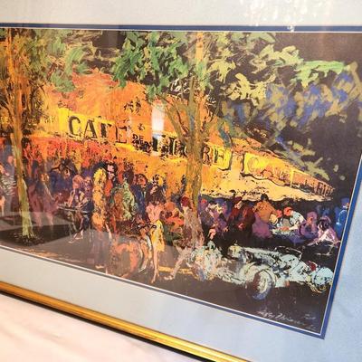 Lot #154 Cafe de Flore la Nuit Art Print - Framed/Double Mat