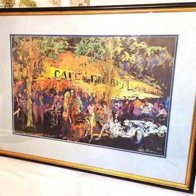 Lot #154 Cafe de Flore la Nuit Art Print - Framed/Double Mat