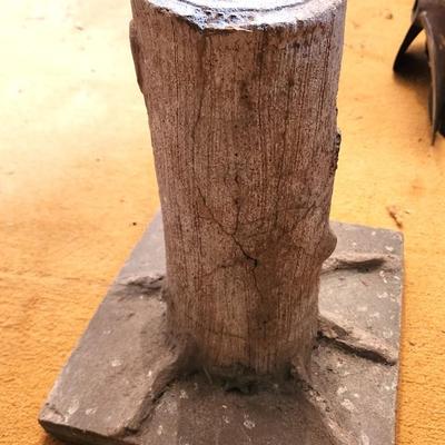 Lot #155 Scarce Antique French Faux Bois Cement Garden Cache Pot