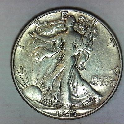 1945 Walking Liberty Half Dollar