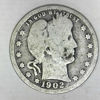 1902 O Barber Quarter