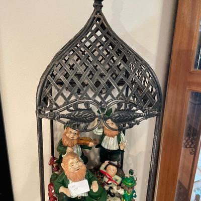 Metal shelving with French decor only