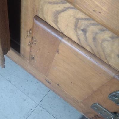 Antique Oak Cabinet Ice Box