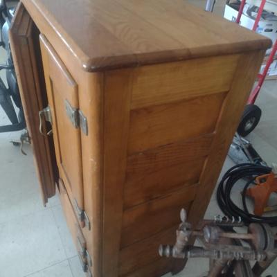 Antique Oak Cabinet Ice Box