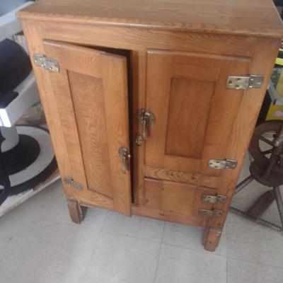 Antique Oak Cabinet Ice Box