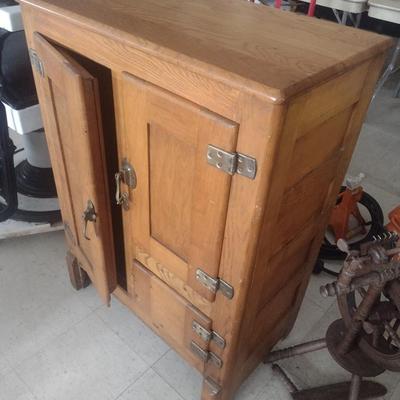 Antique Oak Cabinet Ice Box