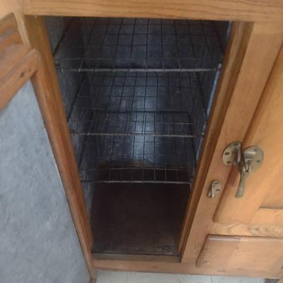 Antique Oak Cabinet Ice Box