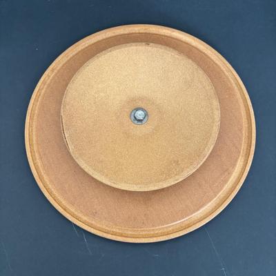 LOT 84: MCM California Original Pottery Serving Set/Lazy Susan 755 759: Bright Orange & Red