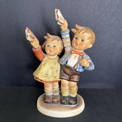 LOT 89: Hummel Figurines: Bird Watching, Goose Girl and Good-bye