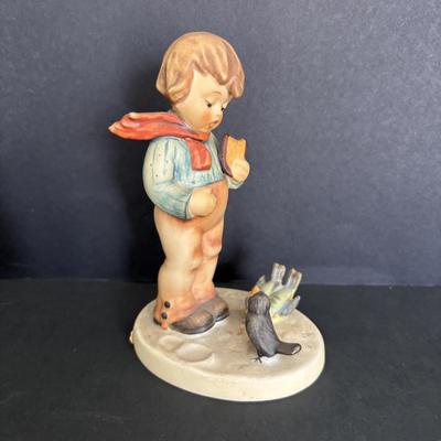 LOT 89: Hummel Figurines: Bird Watching, Goose Girl and Good-bye