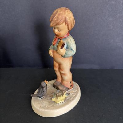 LOT 89: Hummel Figurines: Bird Watching, Goose Girl and Good-bye