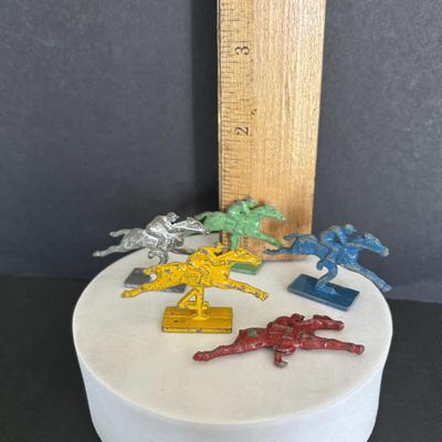 LOT 92: Vintage Marbles, Auto Bingo, Derby Board Game Pieces including Metal Horses, Playing Cards, Money, Place Tickets along with...