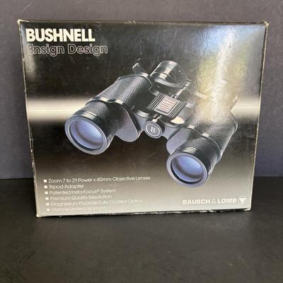 LOT 96: Beautiful Stained-Glass Blue Jay, Hand Painted Hummingbird, Bushnell Binoculars & Birding Books