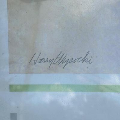 LOT 94: Harry Wysocki Art Print: "The Beach Umbrellas"