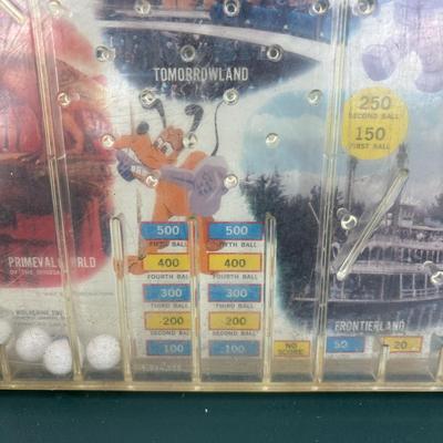 LOT 95: Vintage Toys: Chromatic Magnus Accordion, Animals Cards, Disneyland Tabletop Pinball Game