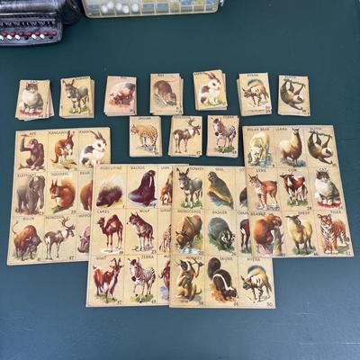 LOT 95: Vintage Toys: Chromatic Magnus Accordion, Animals Cards, Disneyland Tabletop Pinball Game