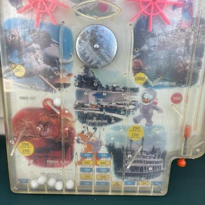 LOT 95: Vintage Toys: Chromatic Magnus Accordion, Animals Cards, Disneyland Tabletop Pinball Game